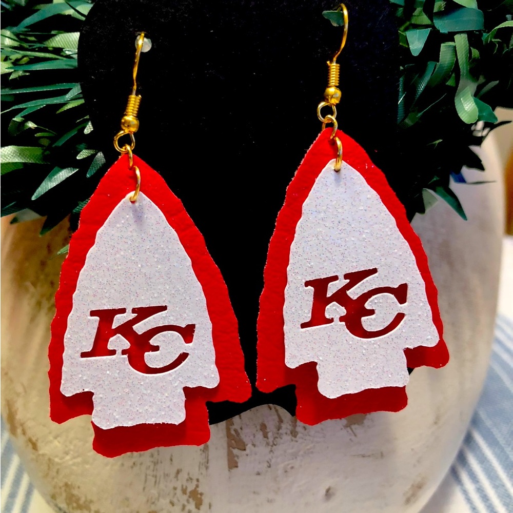Handmade Chiefs Super Bowl Earrings
